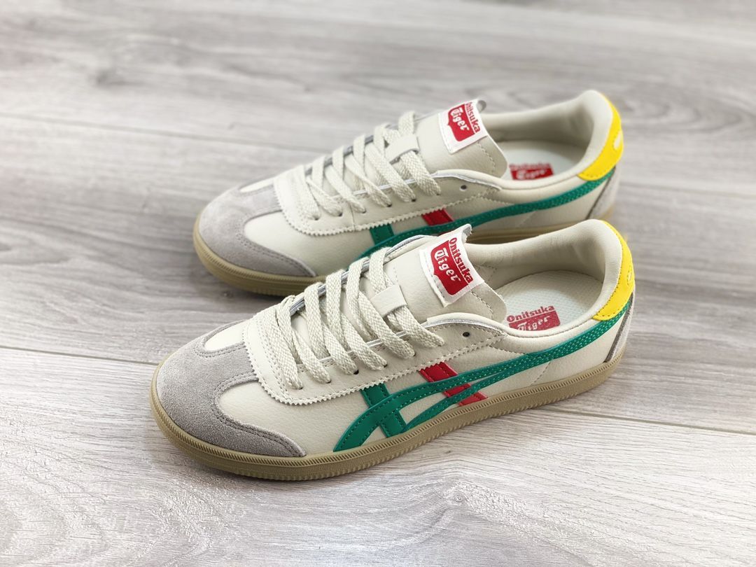 新品 Onitsuka Tiger オニツカタイガー Tokuten ホワイト レッド グリーン 男女兼用