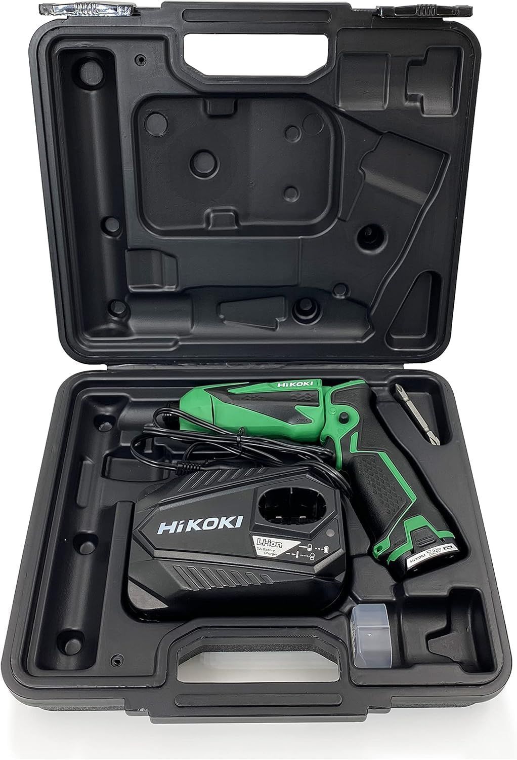 HiKOKI ハイコーキ 旧日立工機 7.2V コードレスインパクトドライバー 充電式 1.5Ahリチウムイオン電池 急速充電器 予備電池 ケース付 グリーン WH7DL 2LCSK HRDEVELOPMENT_JP
