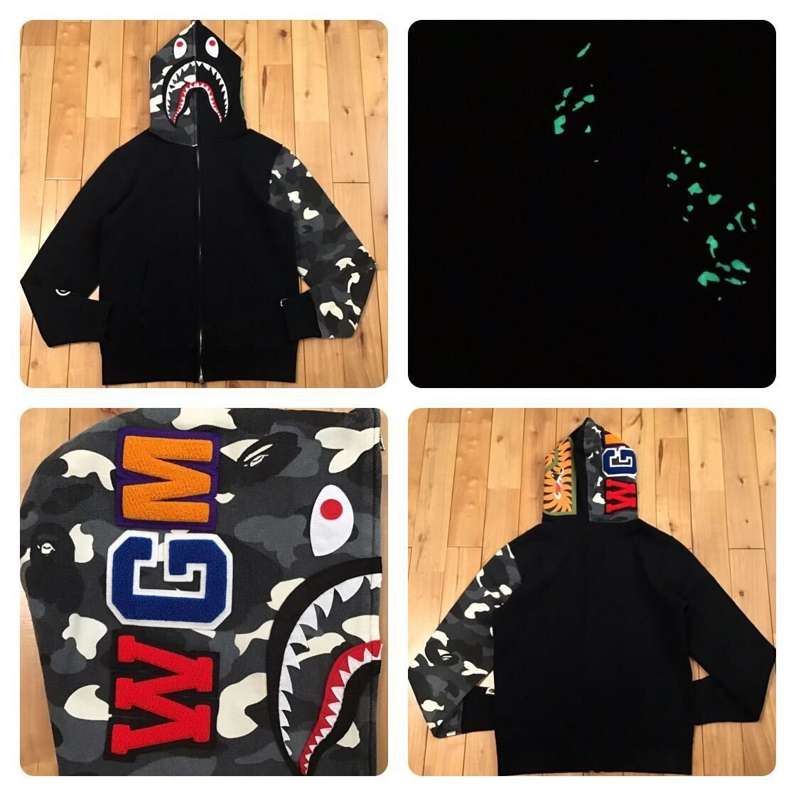 ☆蓄光☆ City camo シャーク パーカー Mサイズ shark full zip hoodie a bathing ape BAPE エイプ  ベイプ アベイシングエイプ 迷彩 - メルカリ