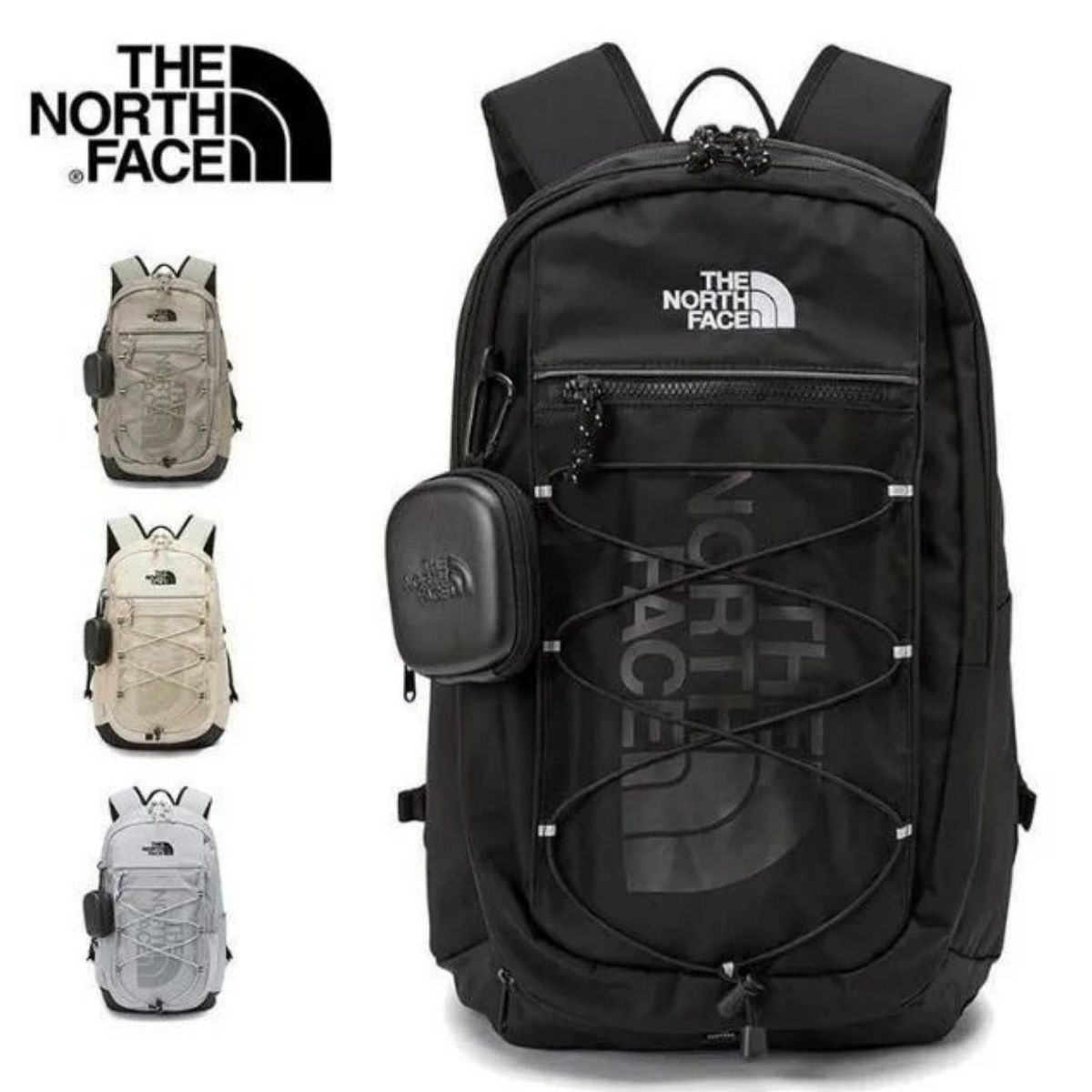 【大人気新品】 ノースフェイス リュック 通学 30L THE NORTH FACE WHITE LABEL SUPER PACK ポーチ付き バックパック ブラック メンズ レディース