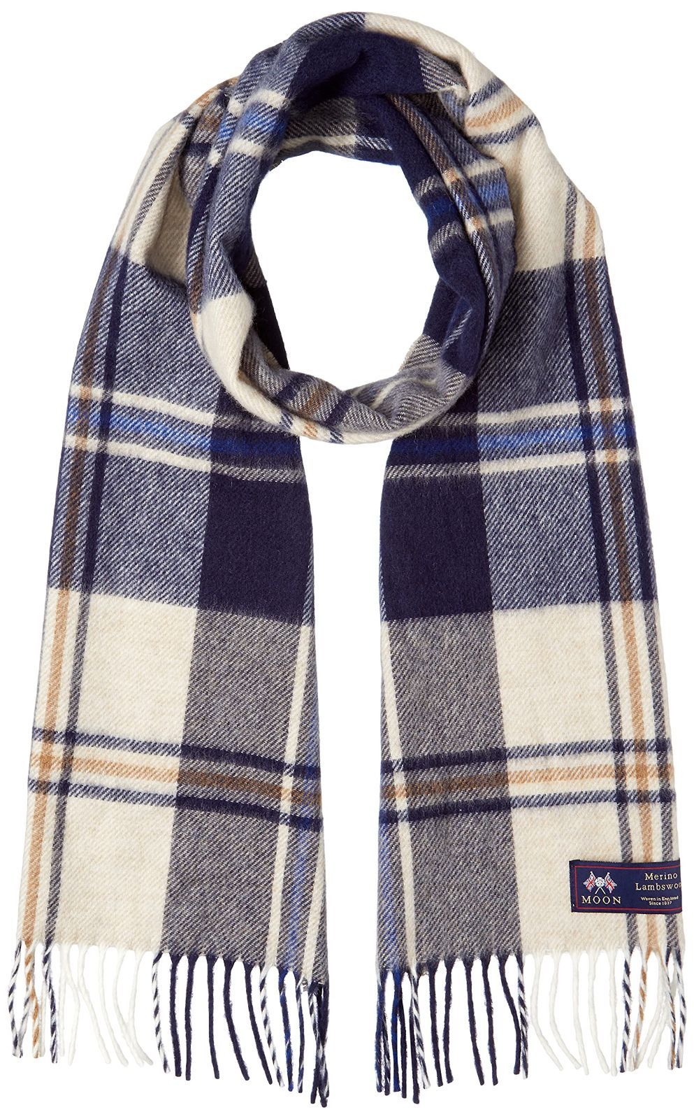 ブロック マフラー 25 180 cm 英国 MOON社 丸眞 ウール生地使用