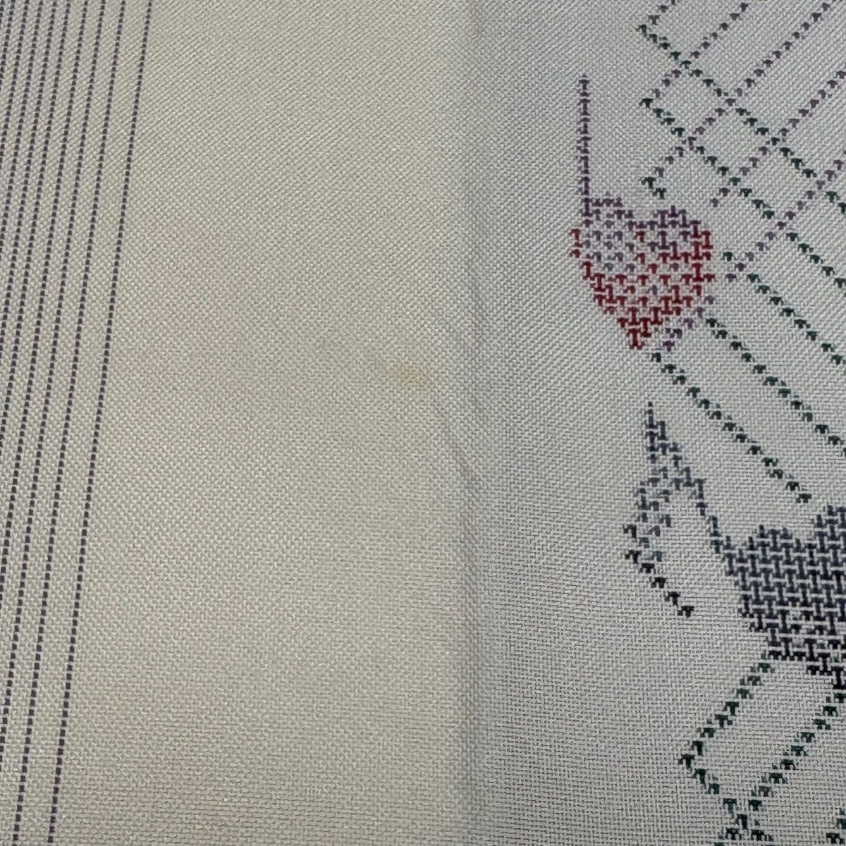 大島紬 身丈162cm 裄丈60cm S 袷 証紙 音符 縞 薄紫 正絹 美品 名品  