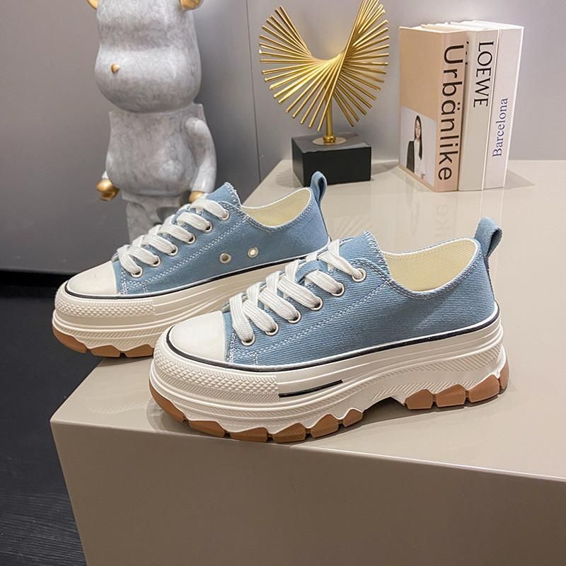 スニーカー レディース 厚底 6cm ローカットスニーカー 通勤