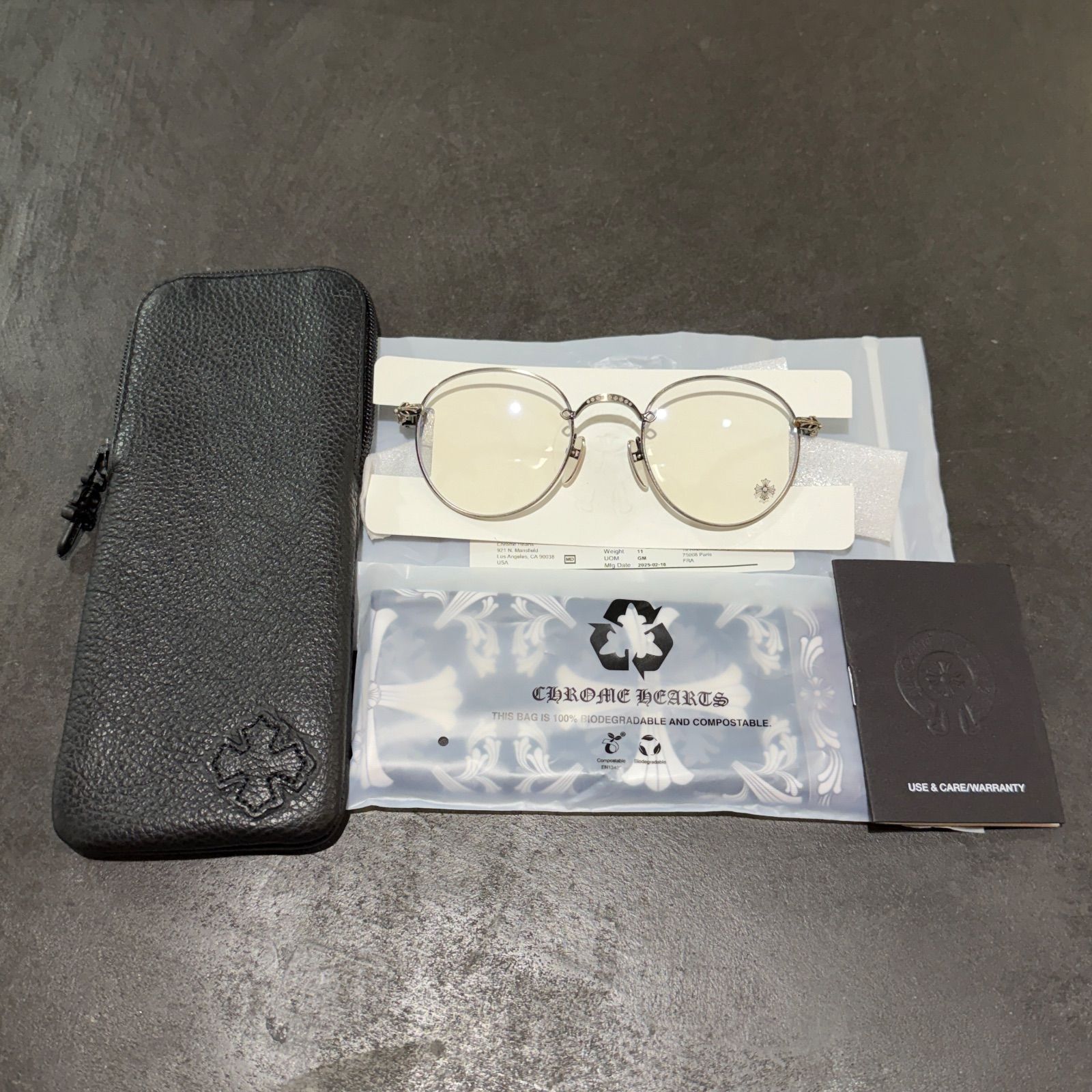 ♥品 CHROME HEARTS EYEGLASSES BUBBA-A MBK|SS-MBK-P MATTE BLACK|SHINY SILVER-MATTE BLACK-P サングラス アイウェア 眼鏡 クロムハーツ 49-22-145 357M2