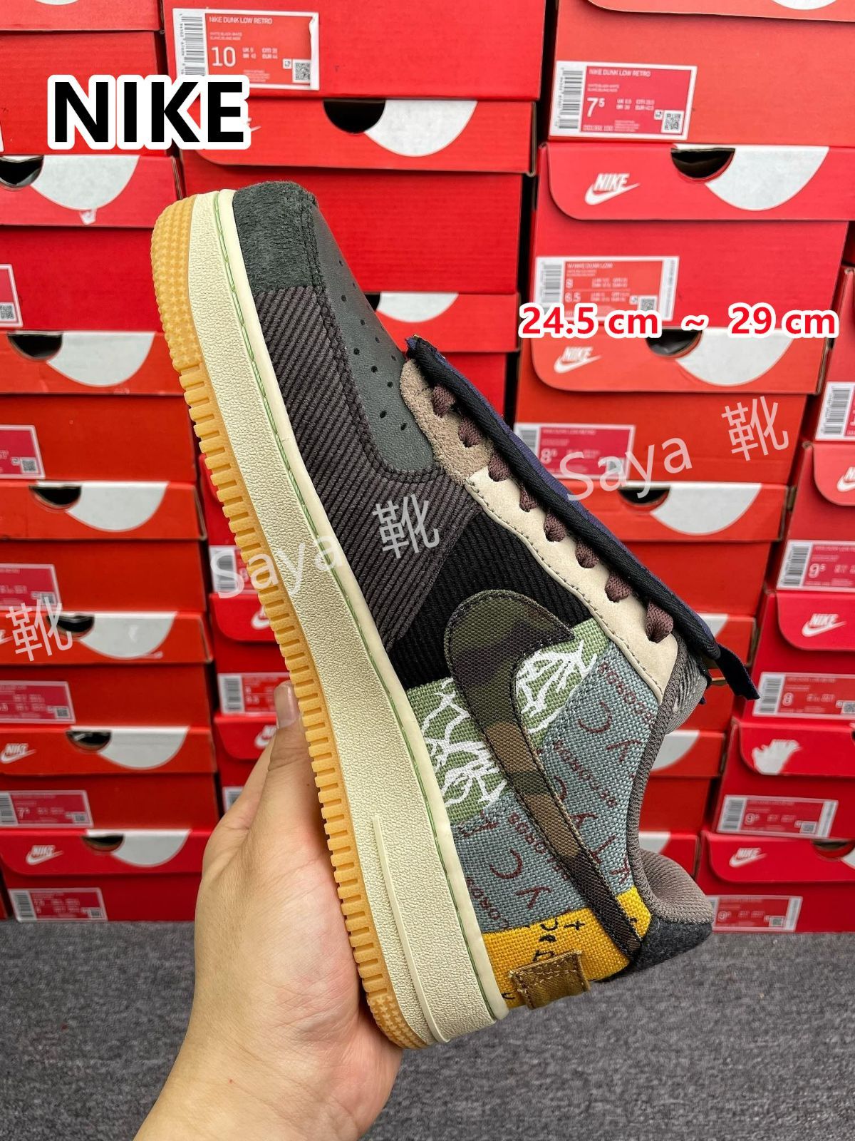 新品 未使用 NIKE ナイキ TRAVIS SCOTT X AIR FORCE 1 LOW 'CACTUS JACK' トラビス・スコット×エア フォース ワン ロー "カクタス ジャック" CN2405-900 男女兼用