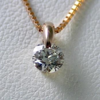ダイヤモンド ネックレス K18PG 一粒 0.40ct 鑑定書付 0.40ctup D 