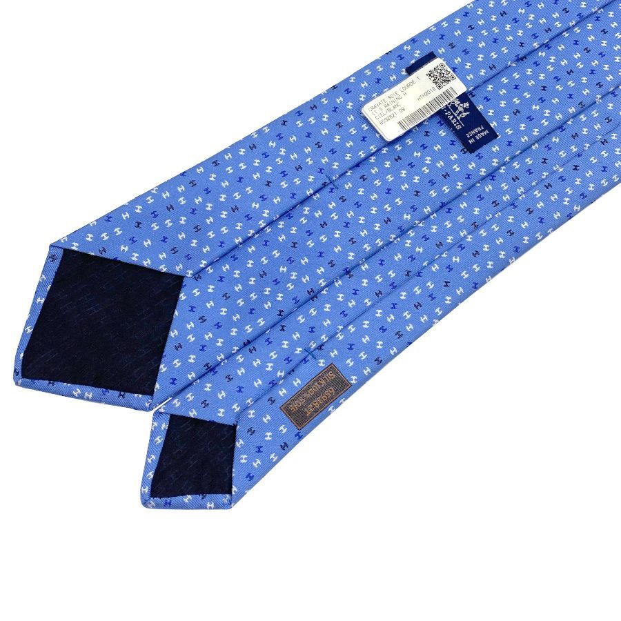 HERMES  ネクタイ ITS RAINING マリンフォンセ 新品未使用 新品】エルメス HERMES ネクタイ ヘヴィシルクタイ 7cm《 IT'S RAINING