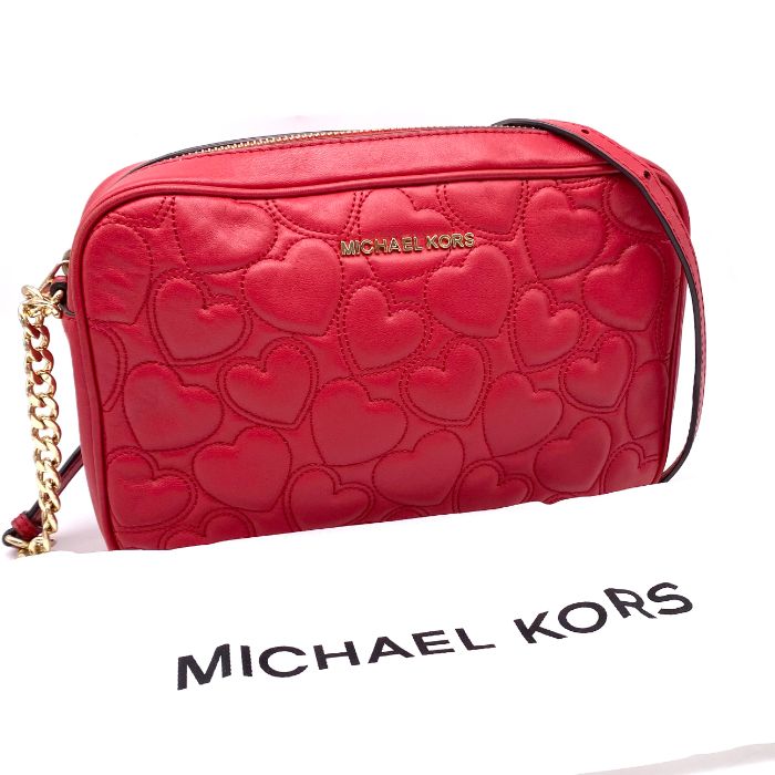 MICHAEL KORS マイケル コース ロゴ ハート キルティング レザー チェーン ショルダー バッグ eH0810A