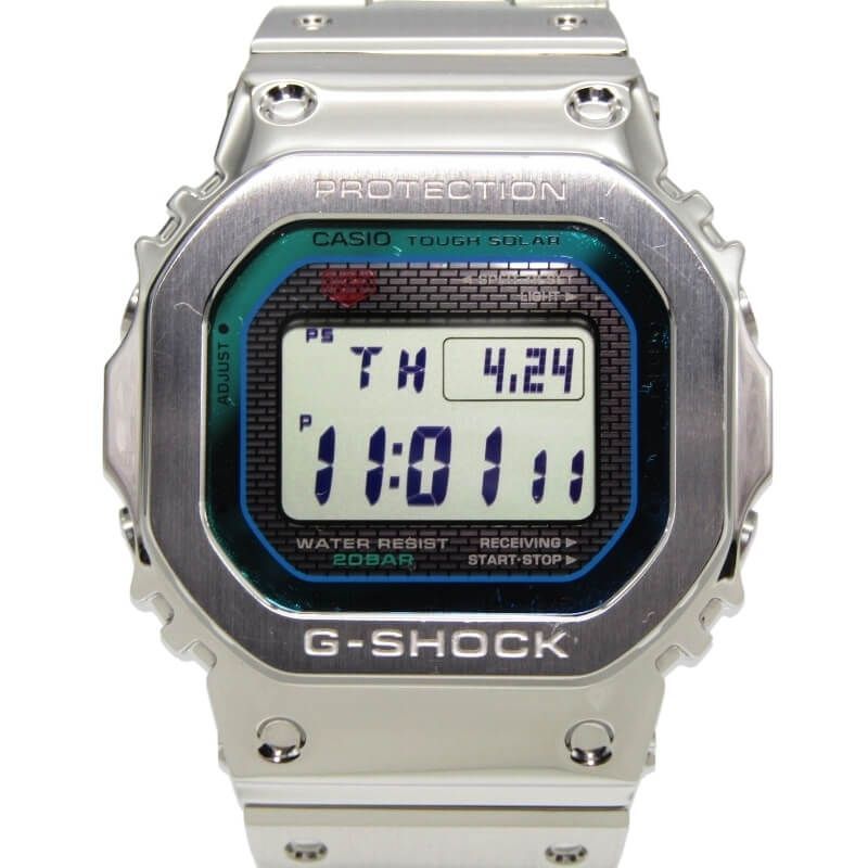 CASIO G-SHOCK Gショック GMW-B5000PC-1JF フルメタル 電波ソーラー スクエア デジタル SS レインボー シルバー 28009862