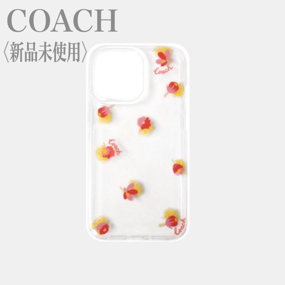 プレゼント用【コーチ】COACH iPhone13 pro 対応 ケースフラワー柄