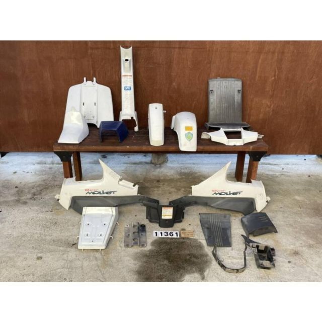 G AD11361 スーパーモレ 純正外装カウル セット アッパー サイド フェンダー SUZUKI FA14B-136 FA14A モレ 白