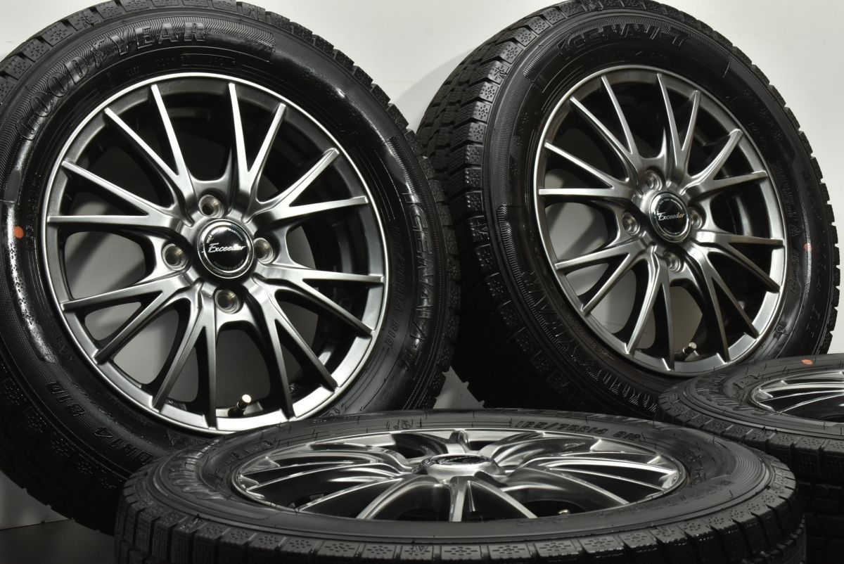 Exceeder 14in 4.5J 45 PCD100 グッドイヤー アイスナビ7 165|70R14 N-BOX デイズ ワゴンR アルト タント ムーヴ