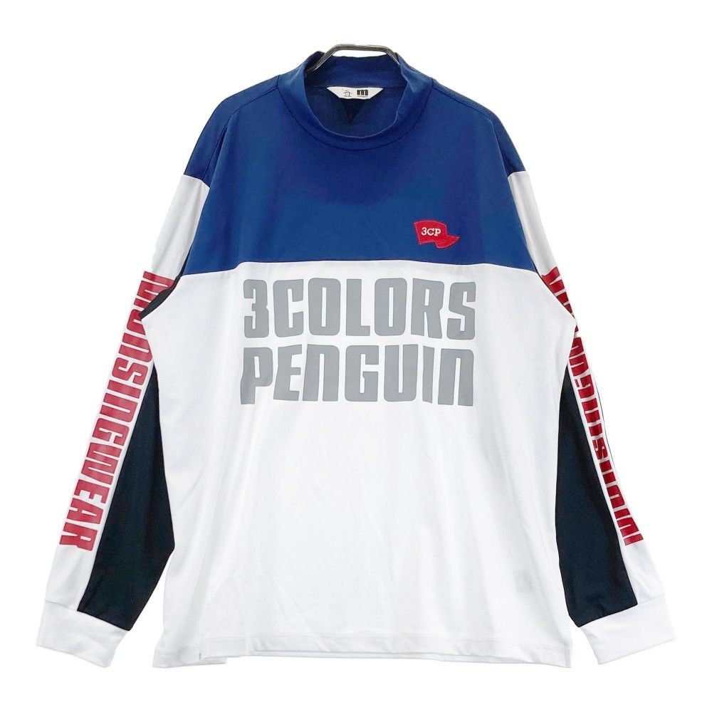 サイズ：3L MUNSING WEAR マンシングウェア 2023年モデル ハイネック長袖Tシャツ  ネイビー系 [240101321433]# ゴルフウェア メンズ ストスト