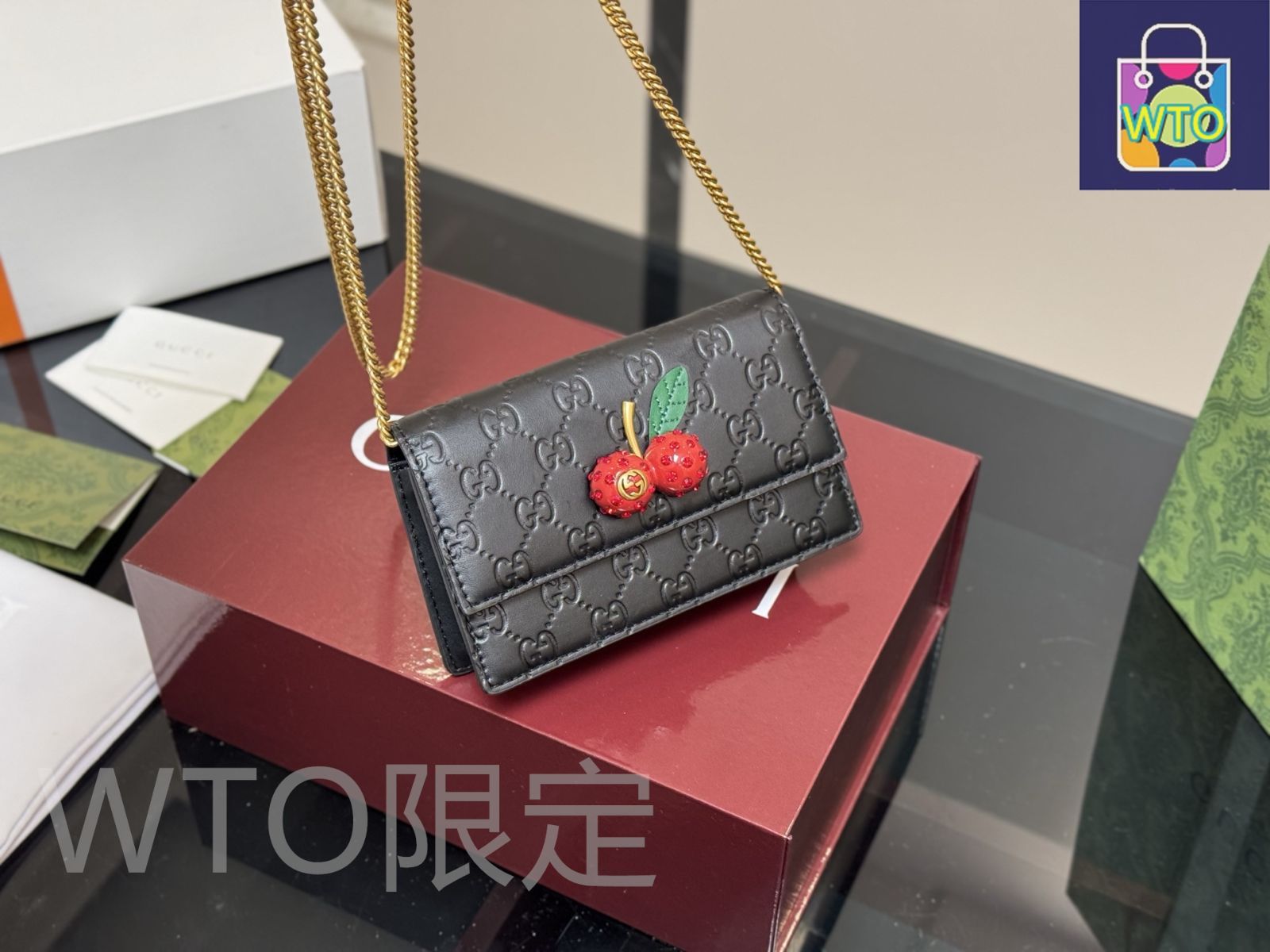 今日特価】GG Cherry Chain Bag グッチ チェリーチェーンバッグ