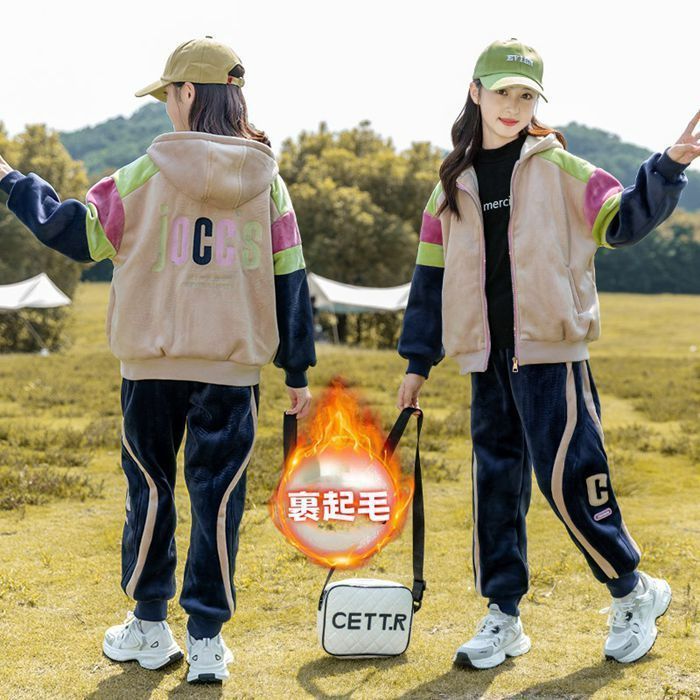 セットアップ 女の子 子供服 ジャージ 上下セット パーカー ロングパンツ スウェット 女の子 ビッグキッズ ジュニア 裹起毛 秋冬 カジュアル スポーツウェア 運動着 暖かい ガールズ 防寒着 普段着 厚手