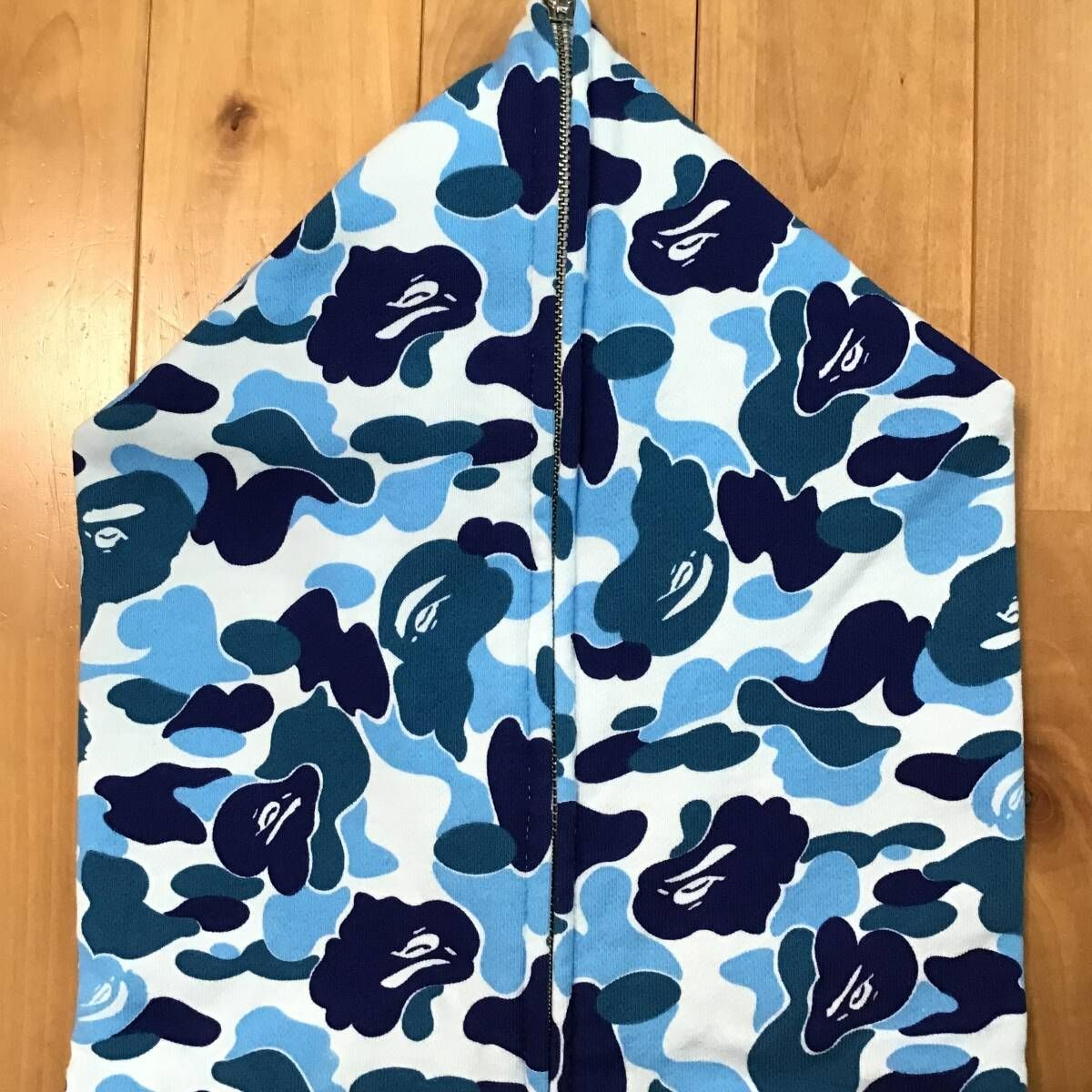 ☆XL☆ BAPE LOGO ABC camo blue フルジップ パーカー a bathing ape 