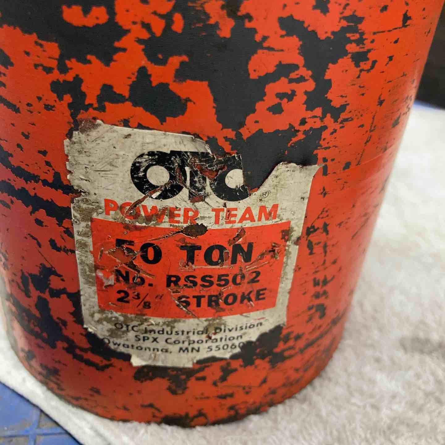 OTC SPX Power Team RSS502 ショートシリンダー 50t 2 3 8インチ 動作未 八潮店 FFCRYSTALESIA_COM