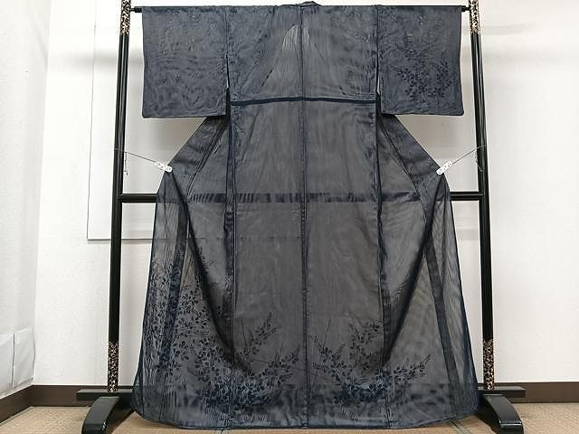 平和屋着物□極上 訪問着 無双 紗袷 紗×紗 雪輪花文