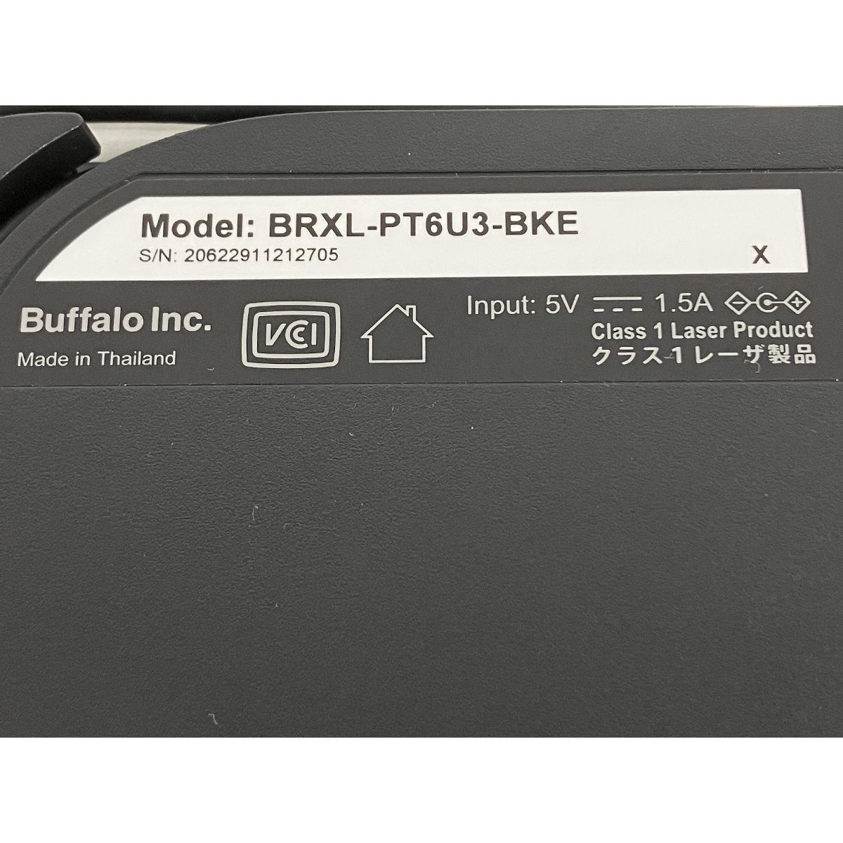 BUFFALO BRXL-PT6U3-BKE ポータブル BD ドライブ K10462953