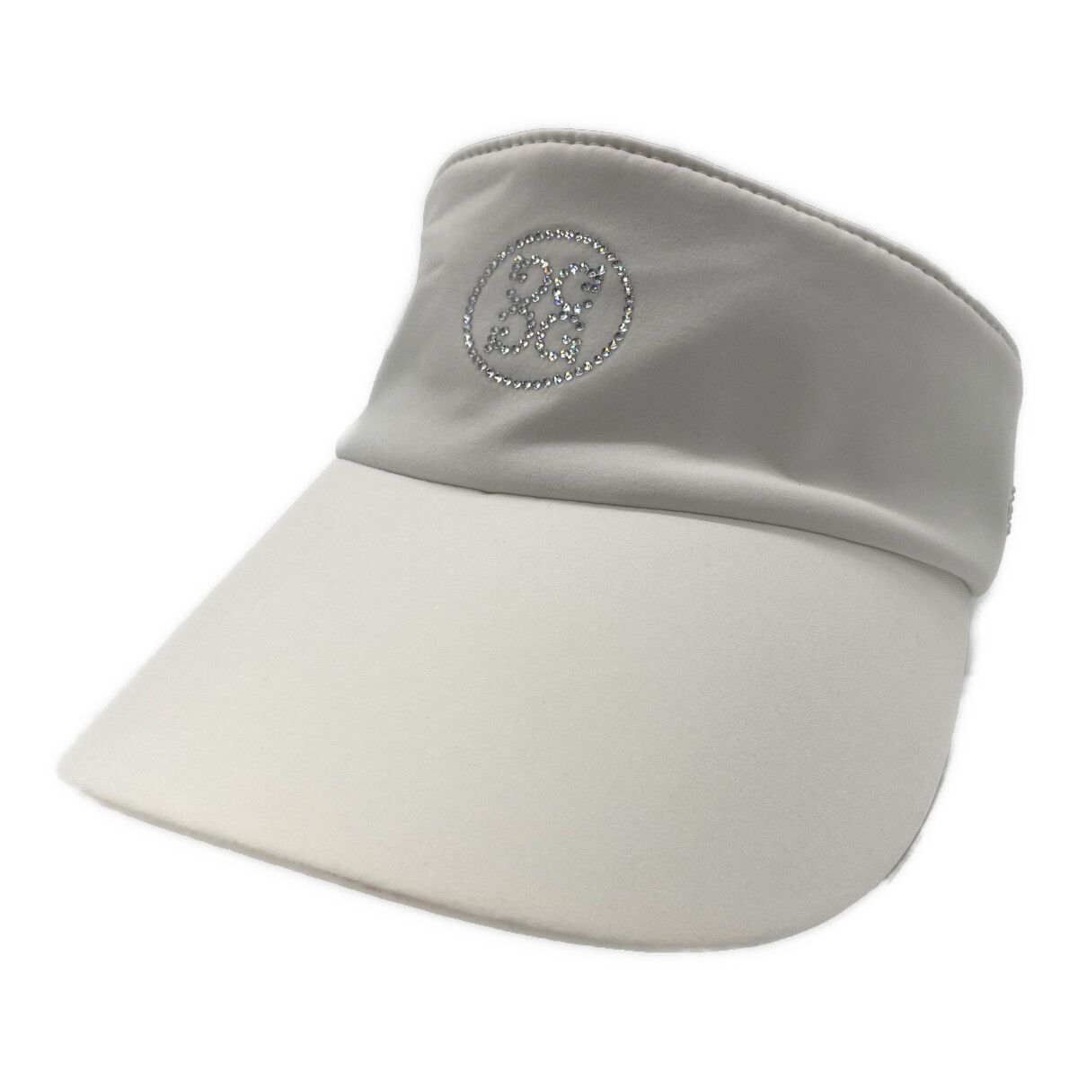 ジーフォア G|FORE サンバイザー フリー ホワイト ラインストーンロゴ シンプル 訳あり