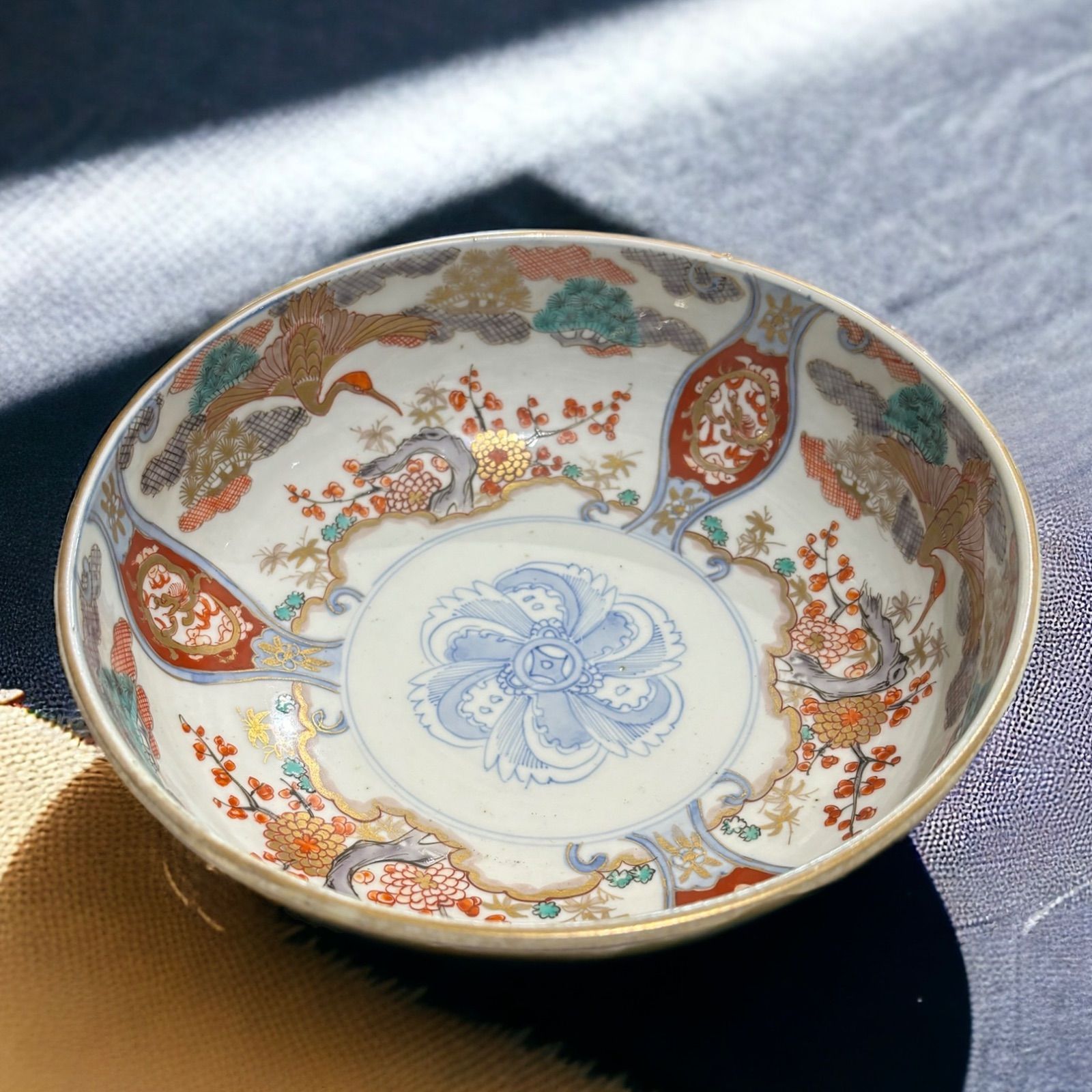 初期伊万里 古伊万里 染付 山型皿 アンティーク古伊万里 蔵出し 2客