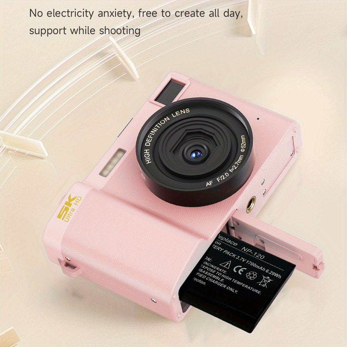 SK 5K Ultra HD デジタルカメラ ピンク SK 5K Ultra HD デジタルカメラ ピンク