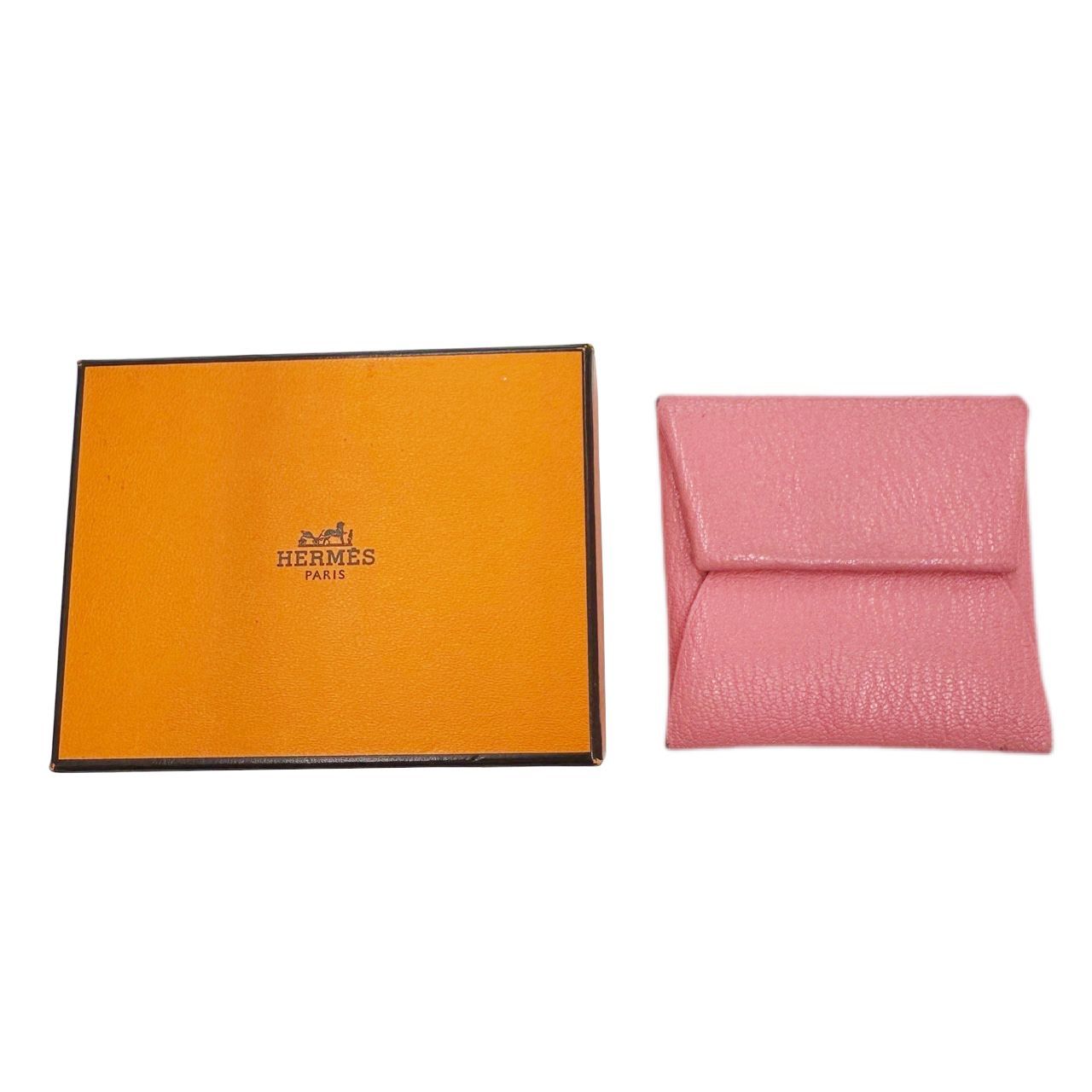 HERMES エルメス コインケース バスティア シェーブル ローズエテ C 