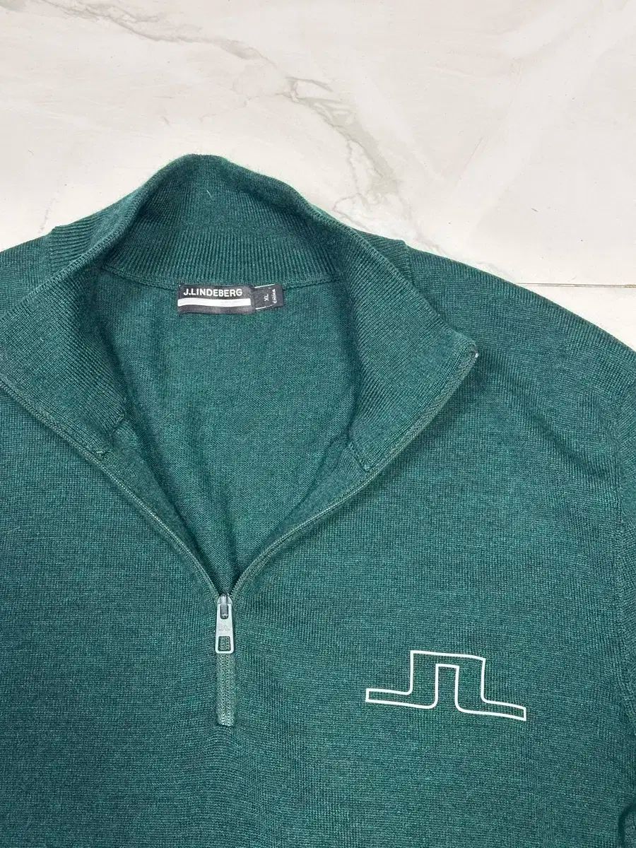J LINDEBERG リンドバーグ ジェイリンデバーグ ニット グリーン ハーフネック 長袖Tシャツ