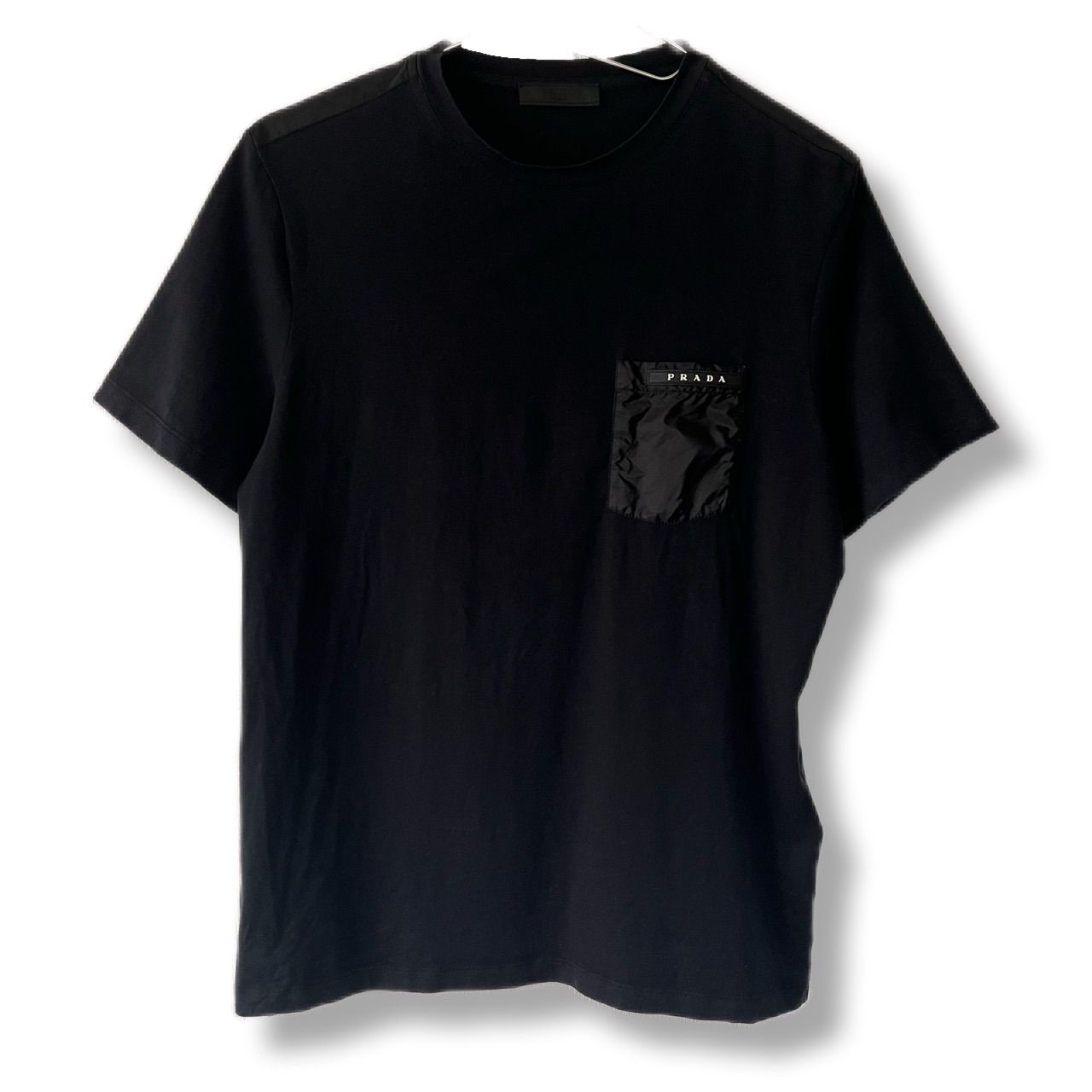 SALE 正規品 プラダ PRADA ポケットロゴ VネックTシャツ XSトップス