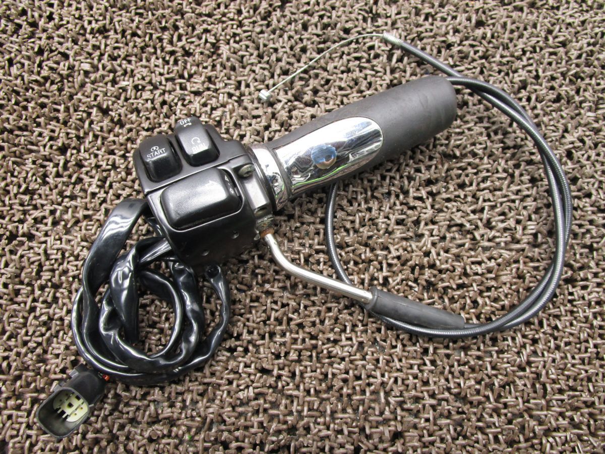 ハーレー XL1200L ハンドルスイッチ 右 スロットル ●A1554 ワイヤー CX3 CX3 Harley Davidson CX 動画有 FI インジェクション