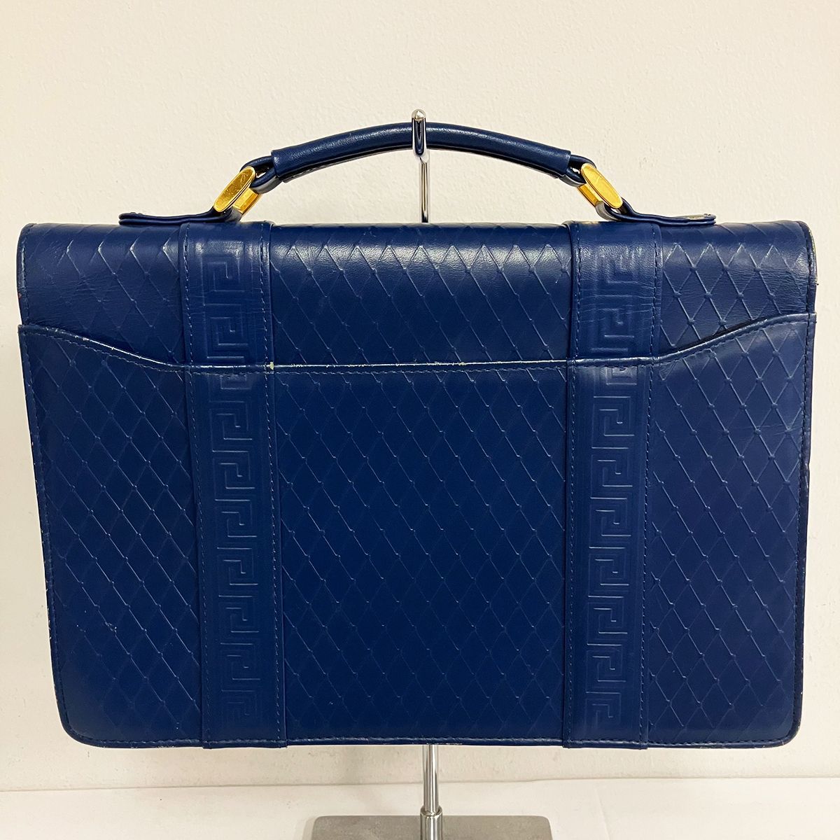 【美品】ヴェルサーチ　セカンドバッグ　メデューサ　サンバースト　レザー　黒 美品/VERSACE メデューサ サンバースト レザー セカンドバッグ