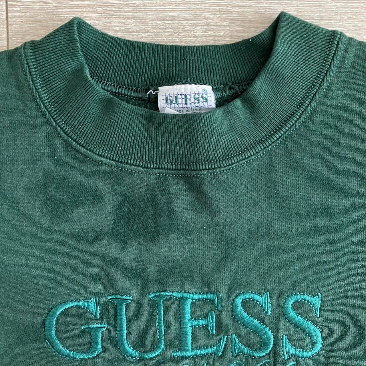 90s　guess　スウェット　常田大希　ブラック　刺繍　トレーナー GUESS - 常田大希 着用モデル GUESS jeans ゲス 刺繍ロゴ