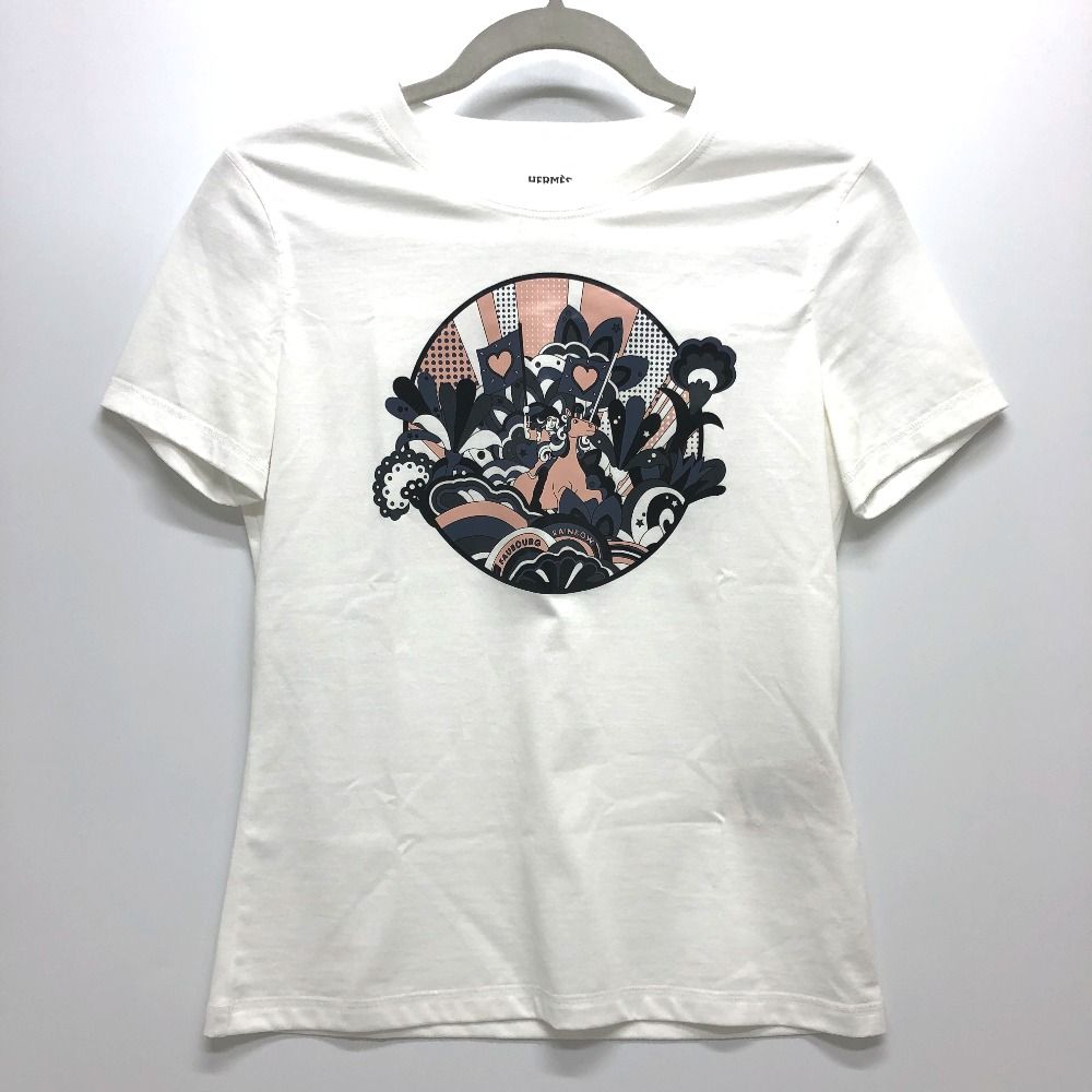 エルメス プリント カルトゥッシュ カットソー トップス 半袖Ｔシャツ