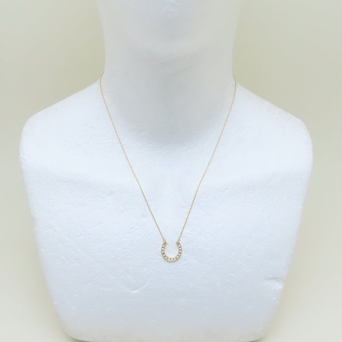 STAR JEWELRY K18 ホースシュー ネックレス DIAMOND HORSESHOE NECKLACE(2ZN2455)K18 ネックレス｜スター