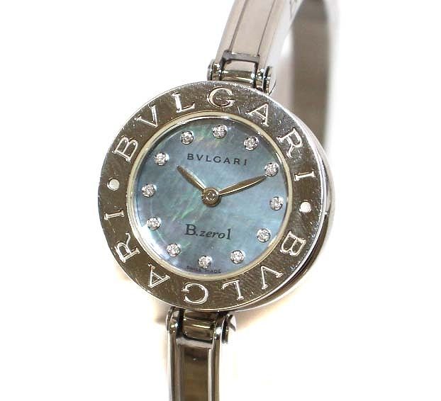 ブルガリ BVLGARI B.zero1 ビーゼロワン ダイヤ12P バングルウォッチ 腕時計 クォーツ シルバーカラー BZ22S /KH OH