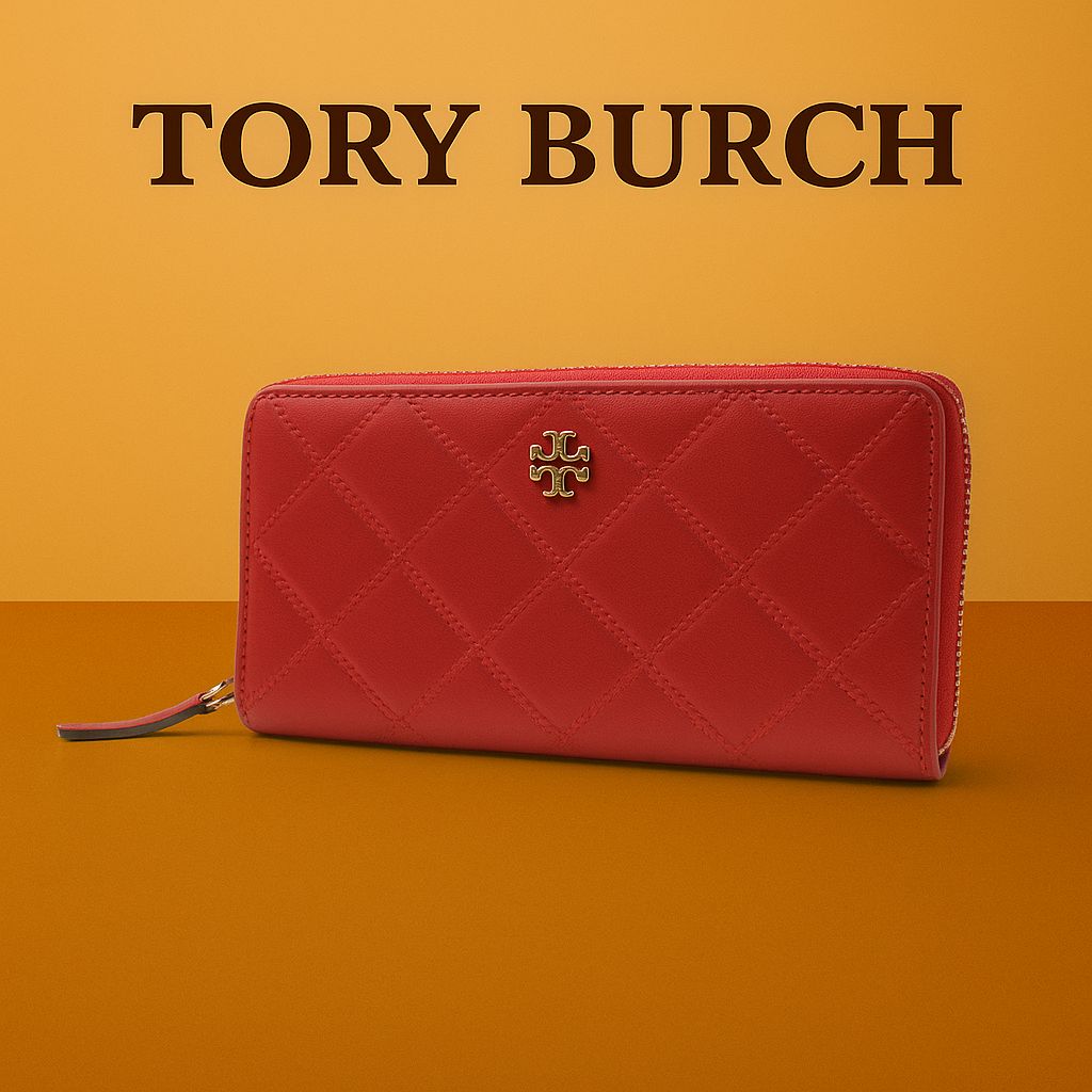 TORY BURCH 長財布 ラウンドファスナー レザー レッド I759 楽天市場 
