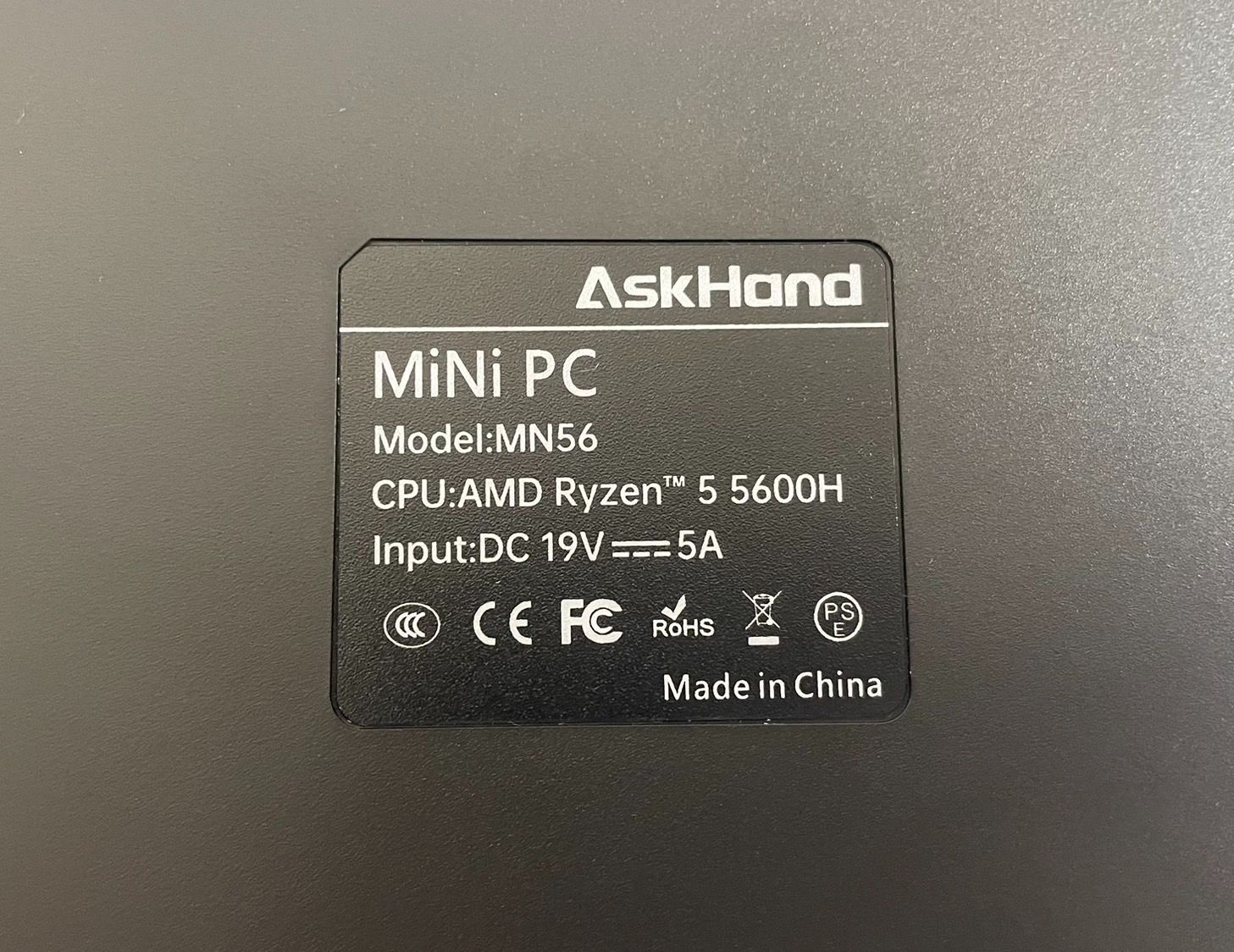 ☆AskHand ミニPC Ryzen 5 5600H MN56 - メルカリ ☆AskHand ミニPC Ryzen 5 5600H MN56 - メルカリ