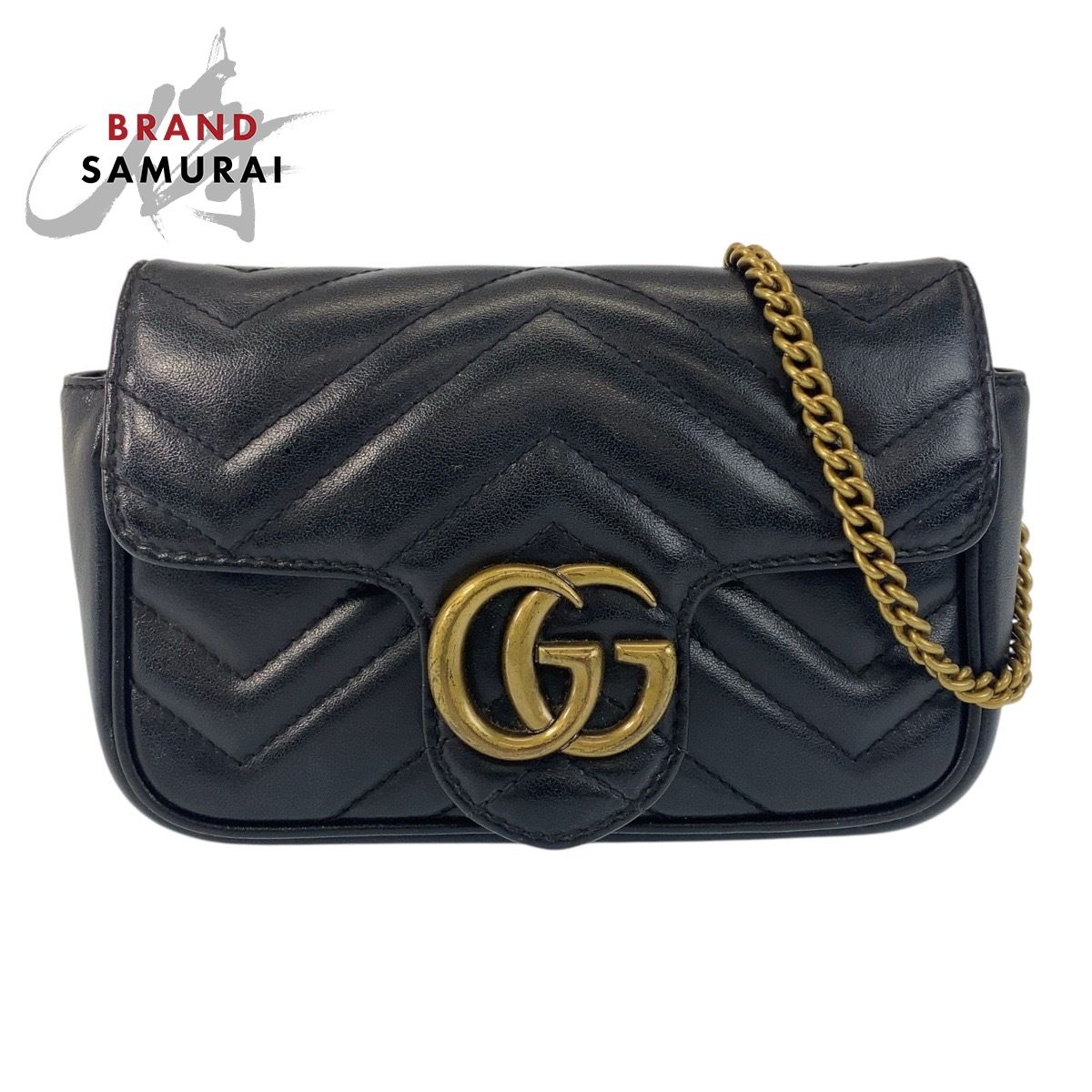 ✨極美品✨】グッチ ggマーモント 二つ折り財布 ブラック 付属品完備