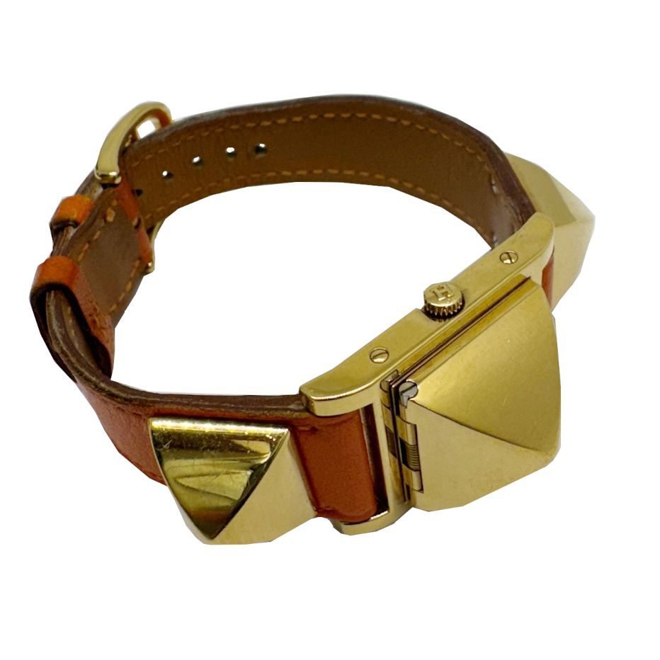 〇HERMES 美品 メドール 腕時計 ゴールド クォーツ レディース 〇X
