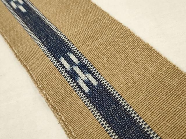 平和屋着物●沖縄県伝統工芸品 八重山ミンサー 手織り 男性 角帯 正絹 AAAT3726wj