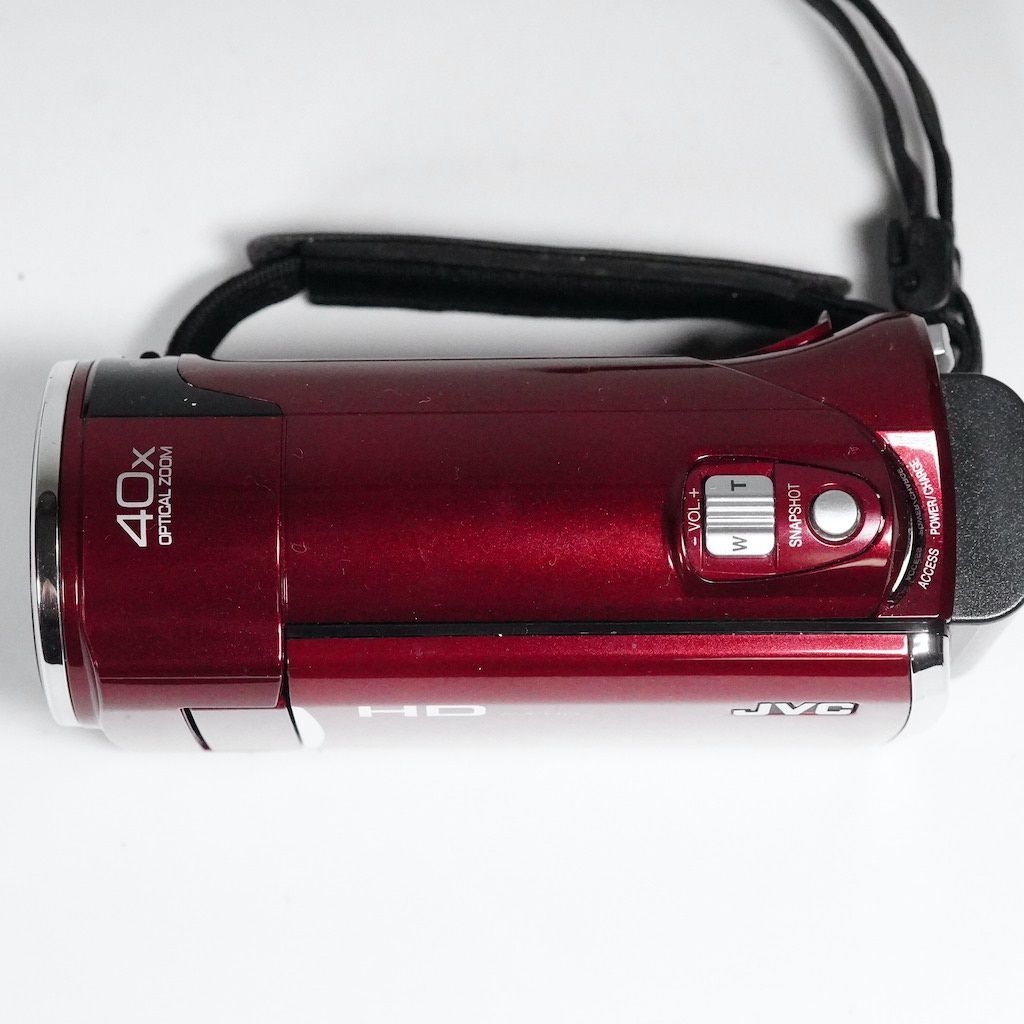 【動作OK】JVC ビデオカメラ Everio 赤茶 GZ-HM460-R JVC Victor Everio GZ-HM460-R レッド 動作OK 1週間保証 /1132