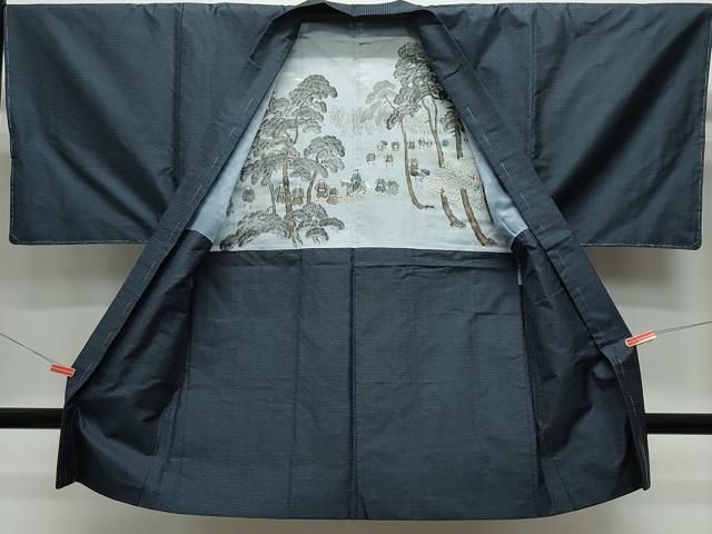 平和屋着物 男性 本場大島紬 アンサンブル 長襦袢セット 100亀甲 総詰め 正絹 vf