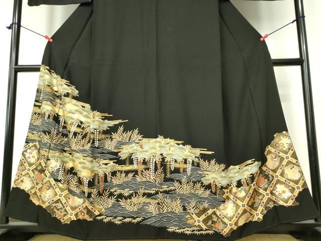 特選 豪華 螺鈿細工 訪問着 金彩 銀彩 唐花文様 正絹 k-4095_1.jpg