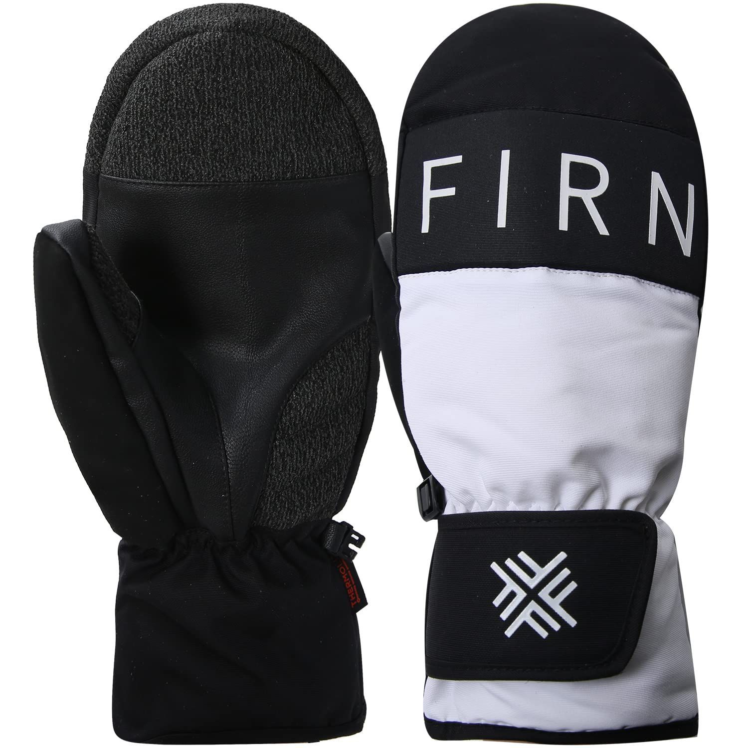 Size:L_Color:ホワイト FIRN(フィルン) グローブ スノーボード ミトン FG0231 (L， ホワイト)