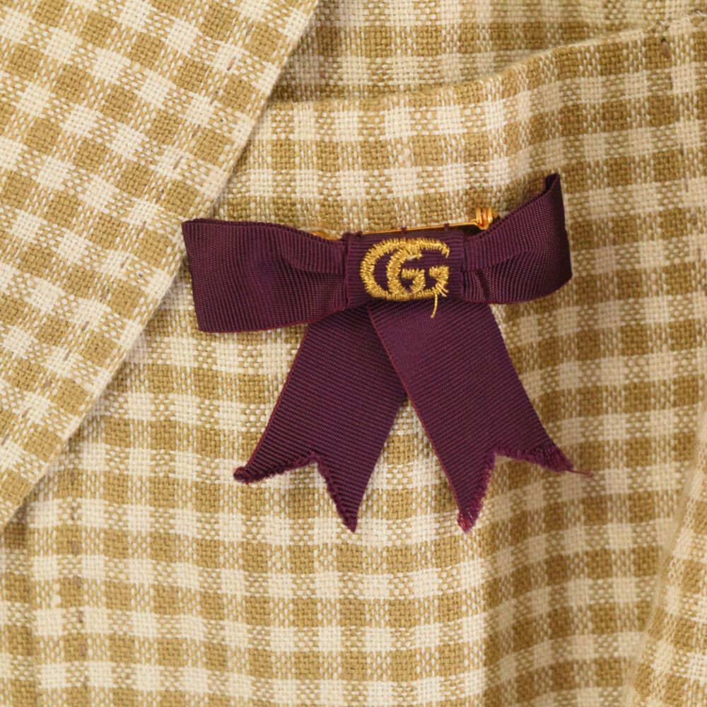 GUCCI (グッチ) Gingham Bridal Logo Front Button Blazers GUCCI (グッチ) Gingham Bridal Logo Front Button Blazers