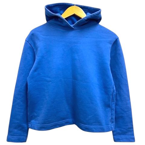 バレンシアガ BALENCIAGA パーカー フーディー プルオーバー コットン 長袖 無地 XS 青 ブルー