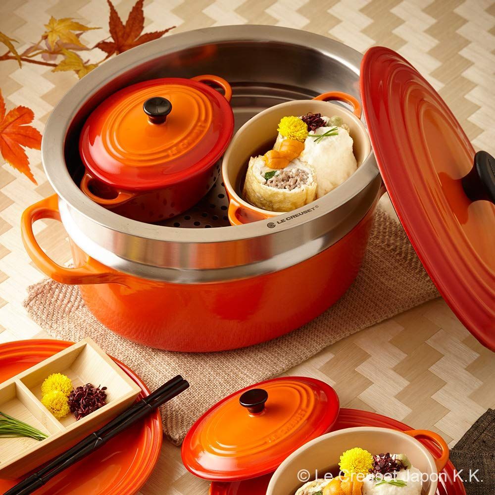 ル・クルーゼ(Le Creuset) 蒸し器 オーバル・スチーマー 25 cm 【日本