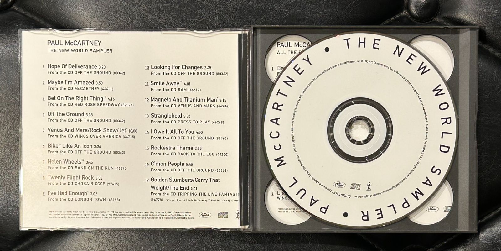 USプロモオンリー・サンプラーCD】Paul McCartney 「The New World 