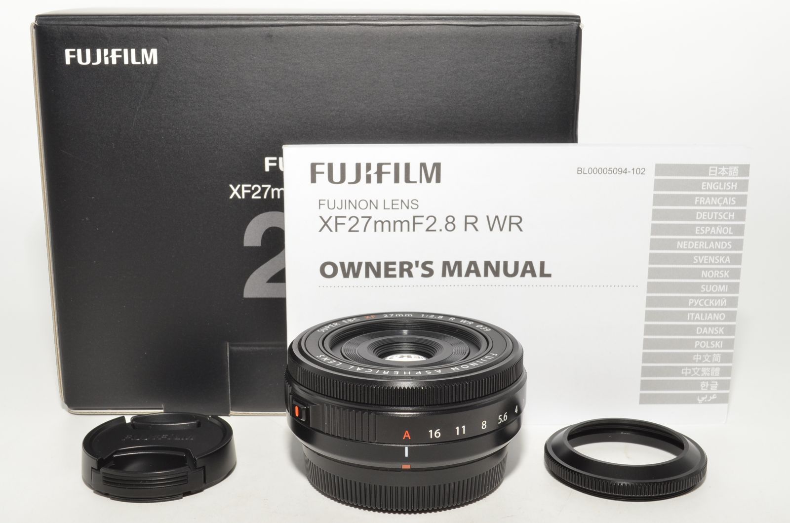 FUJIFILM XF27mm F2.8 R WR 元箱、付属品付き 特上品】 富士フイルム