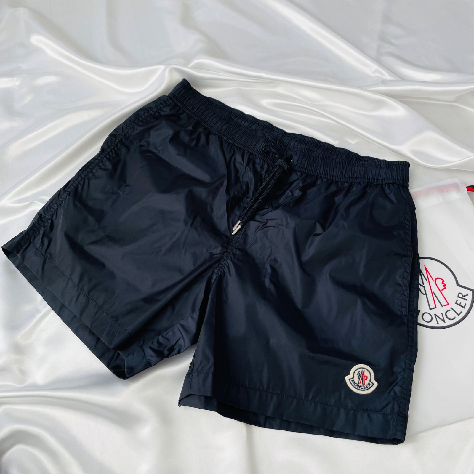新品未使用】MONCLER ロゴ 水着 スイムウェアブラック